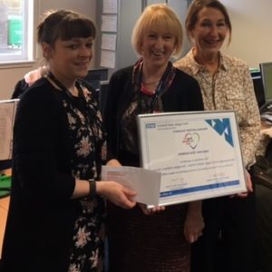 Mel Kavanagh & Liz Sagar pictured with Sandra Dodson, Chairman