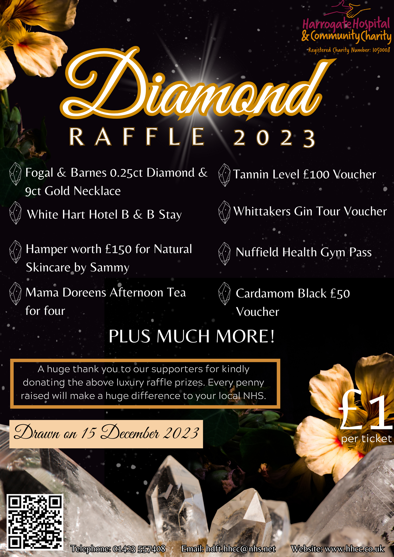Diamond Raffle 2023 list of prizes and contact information 