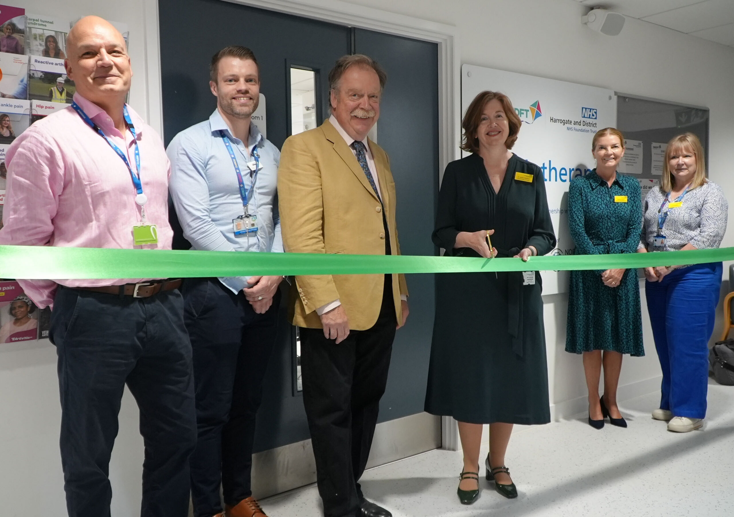 Ian Salvin (NYC), Matt Halpin (HDFT), Cllr Simon Myers, Professor Jacqueline Andrews (HDFT), Breeda Columb (HDFT) and Liz Audsley (HDFT)